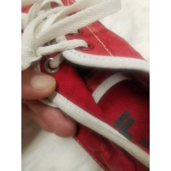 womens fila sneakers size 6.5 Red Synthetic  Material ‎ On The Outside. Rare! - Picture 5 of 12